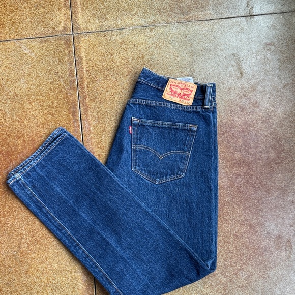 Levi's Other - Levi's 501 button fly Dark Blue Men's Straight Jeans Like new